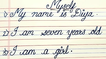 10 lines on Myself for kids | Myself short essay writing / speech for children | Smile please world