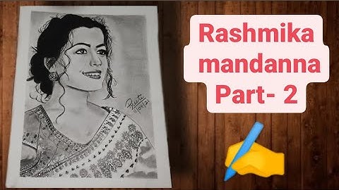 Drawing Rashmika mandanna portrait in hindi part 2/ tutorial / South Indian/pencil sketch/ celebrity