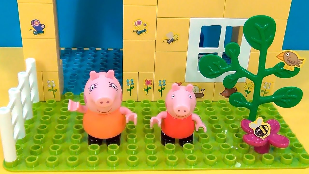 Peppa Pig Casa de Lego com jardim !! NOVO ! #MamãePig #PeppaPig #TiaCris 