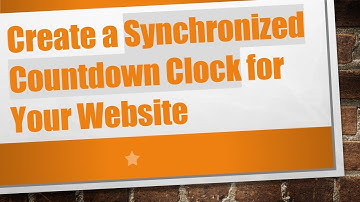 Create a Synchronized Countdown Clock for Your Website