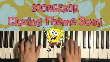 SpongeBob: Closing Theme Song (Piano Tutorial Lesson)