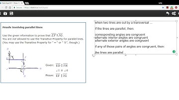 Proof involving parallel lines