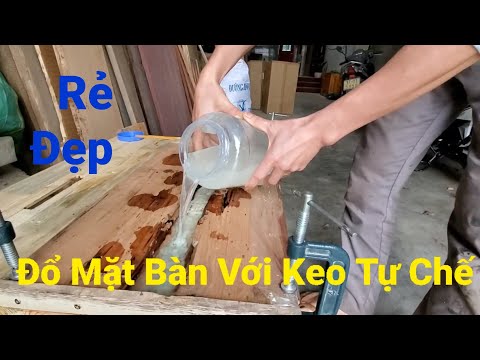 Video Thử Đổ Mặt Bàn Với Sơn Pu Thay Thế Keo Epoxy - youtube
