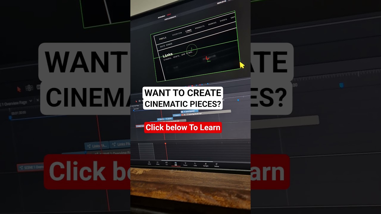 Cinematic Animation Process #davinciresolve