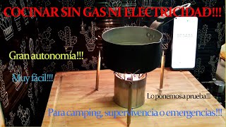 🔥 HOME STOVE FOR SURVIVAL OR EMERGENCIES ✔ COOKING WITHOUT GAS OR ELECTRICITY (ENGLISH SUBTITLES) 💡