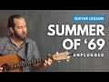 Acoustic guitar lesson for "Summer of '69" by Bryan Adams