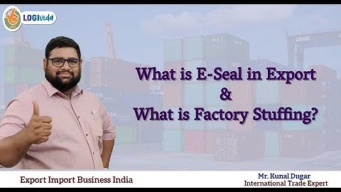 What is E-Seal in Export & What is Factory Stuffing? | Mr. Kunal Dugar