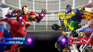 Spider-Man & Iron Man vs Thanos & Gamora (Hardest AI) - Marvel vs Capcom: Infinite