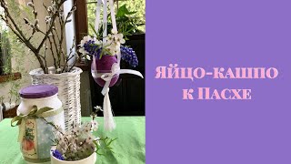 Кашпо из яйца. Пасхальный декор. DIY. Все Буде HandMade