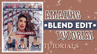 Amazing and easy blend edit tutorial for fanpages🌈|| PicsArt tutorial||