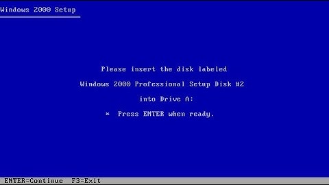 Running Windows 2000 Setup From Floppy Bootdisk & Installing