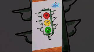 رسم اشارة المرور || 2 ||   #shrots #drawing #رسم #رسمتي #رسومات #رسم_سهل || Traffic  light drawing