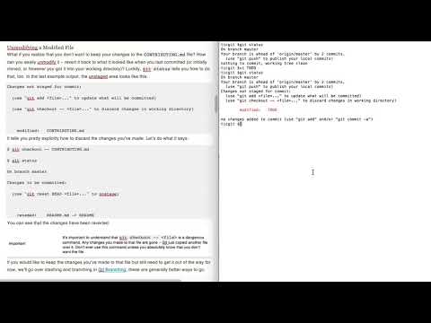 git unmodifying a modified file