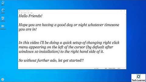 Change Win10 Right Click Menu from Left to Right Hand Side