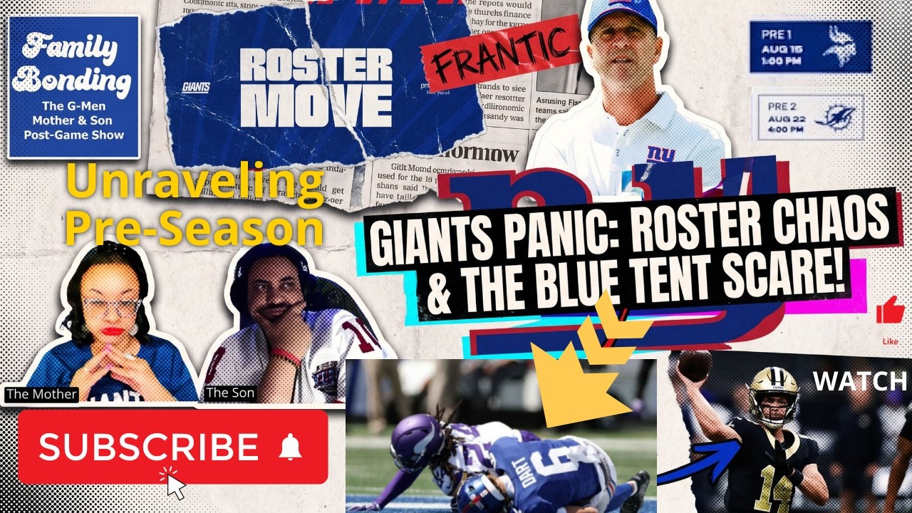 🚨 Watch Mom & Son Dissect Giants Roster Chaos | Dart'a Blue Tent Scare | Preview Dolphins Match Up