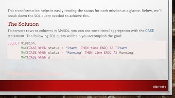 Transforming Your MySQL Query: Convert Rows to Columns with Varchar Values