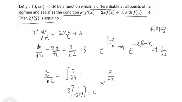 Let f: (0,00) → R be a function which is differentiable at all points of itsdomain and satisfies…