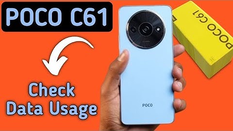 Poco C61 data usage kaise dekhe, how to check mobile data usage in poco, how to check wifi data usag