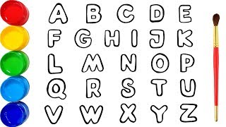 Vẽ và tô màu Bảng Chữ Cái | Bé Học Tô Màu | Glitter Alphabet A to Z Coloring Pages For Kids