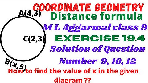 ml aggarwal class 9 chapter coordinate geometry exercise 19.4 solution sum based on distance formula