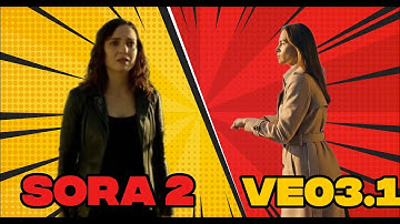 Sora 2 vs Veo 3.1 Comparison : [Optical Illusion AI: Impossible Camera Moves]