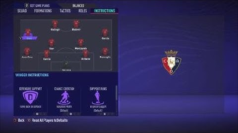 FIFA 21 Custom Tactics - Recreate 4-4-2 of Osasuna + Instructions - Replicate real system