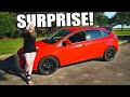 SURPRISING my little sister by modding her car!!