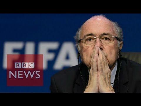 Moment Sepp Blatter announced his resignation as Fifa president - BBC News