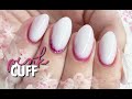 MILKY WHITE NAIL TREND WITH COLORED GLITTER CUFF | BUILDER GEL NAL TUTORIAL | Hard Gel Nails