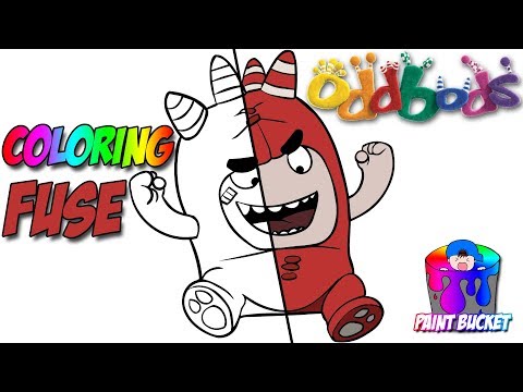 Oddbods Cartoon Coloring Book - Fuse Coloring Episode For Kids To Learn Colors
