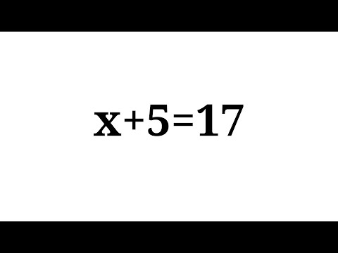 Video How to solve the equation x+5=17 - youtube