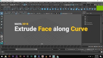 Maya 2018 - Extrude Face along Curve