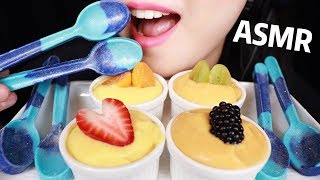 ASMR EATING SOUNDS Chocolate Spoons + Pudding | Asmr food | 食べられるスプーン | 숟가락 리얼사운드 Abbey ASMR 咀嚼音