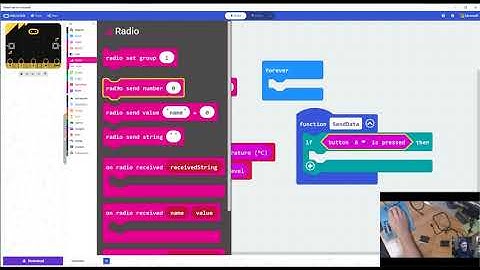 Part 2:  Networking two micro:bits to share data (Temperature and Light)