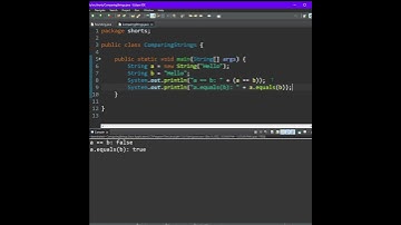 How to Compare Strings in Java #shorts