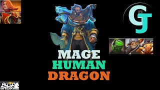 DOTA AUTO CHESS - HUMAN, MAGE AND DRAGON COMBO!