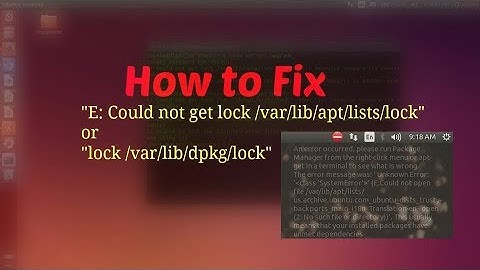 Systemerror Could not open lock file /var/lib/apt/lists/ (11: Resource temporarily unavailable)