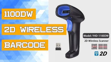 1100DW 2D Wireless Barcode Scanner 1D QR Bar Code Reader 2.4G USB 2-in-1 Warehouse Pharmacy and Libr