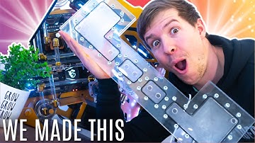 We Made Water Cooling Distro Plates - Aorus PC Build Part 4