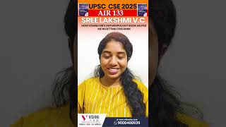 AIR 133 UPSC CSE 2025 🏆 | Sree Lakshmi VC Rank Journey | How Anthropology Helped Me Crack UPSC