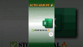 How to Adjust Column Width Automatic in Excel 😳 | Stop Manual Resizing ⚡ #shorts