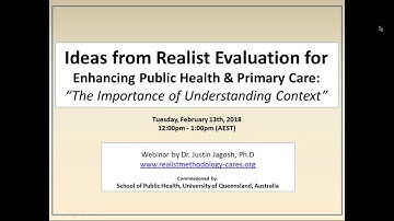 The Importance of Understanding Context: Realist Methodology for Public Health and Primary Care