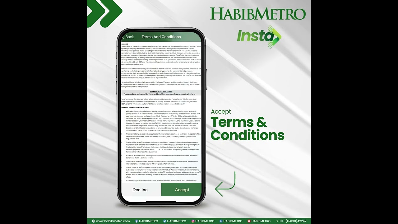 Stock Market Via HABIBMETRO Insta Mobile App (PSX)