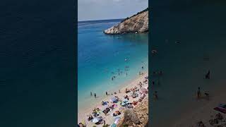 Amazing blue waters of Lefkada Greece Porto Katziki beach #shorts #greece #travel