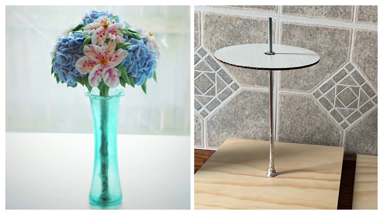 Make a cake structure with a threaded metal rod tutorial