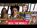 2 Singers 1 Song ! Angelina Jordan &amp; Putri Ariani - Heal The World | Michael Jackson | Reaction