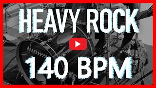 Aggressive Hard Rock Metal Drum Track 140 BPM Drum Beat (Isolated Drums) [HQ]