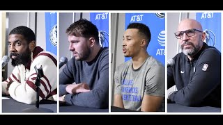 Dallas Mavs Postgame Interview vs Kings: Kyrie Irving, Luka Doncic, Dante Exum, Jason Kidd