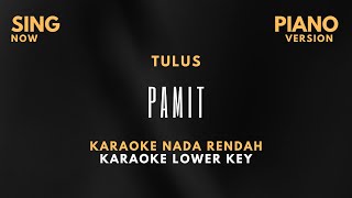 Tulus - Pamit I Karaoke Nada Rendah I Karaoke Piano I Nada Pria