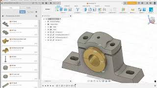 Module-4 | Plummer block assembly using FUSION 360 | FOSION 360